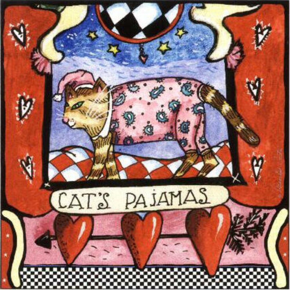 Cat's Pajamas tile 8x8" trivet or wall art